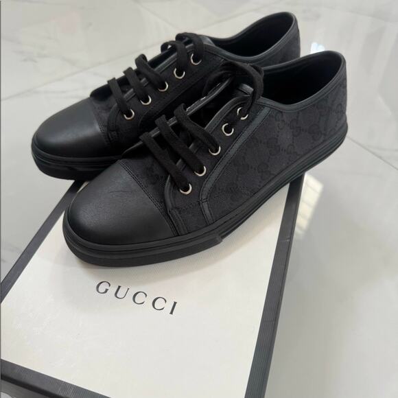 Gucci Monogram Ace Sneakers - Picture 1 of 7